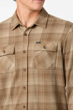 Sutton Knit Plaid Standard Fit Long Sleeve Shirt - Dark Khaki | O'Neill