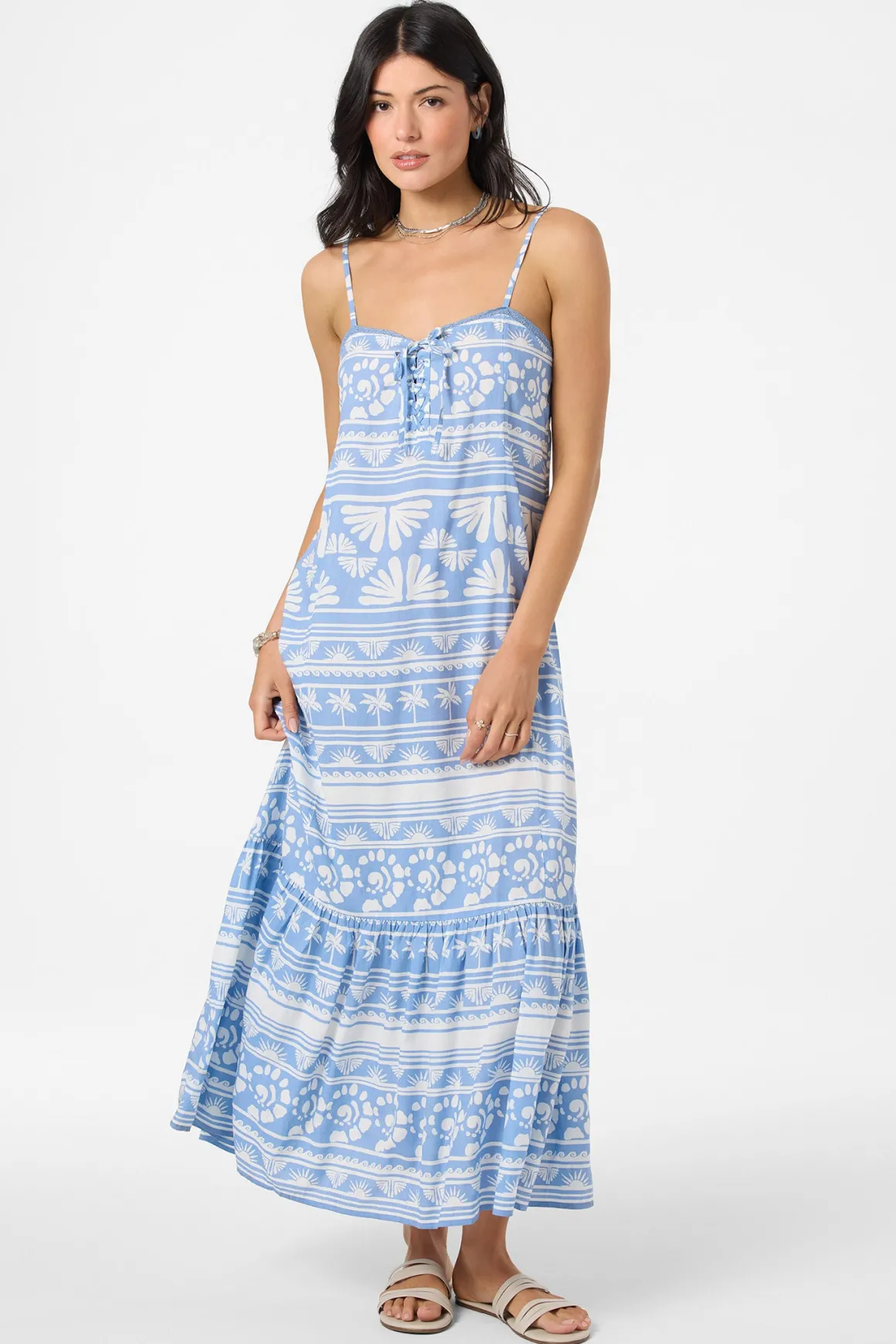 Tasmin Abstract Dress Midi Dress - Azurine | O'Neill
