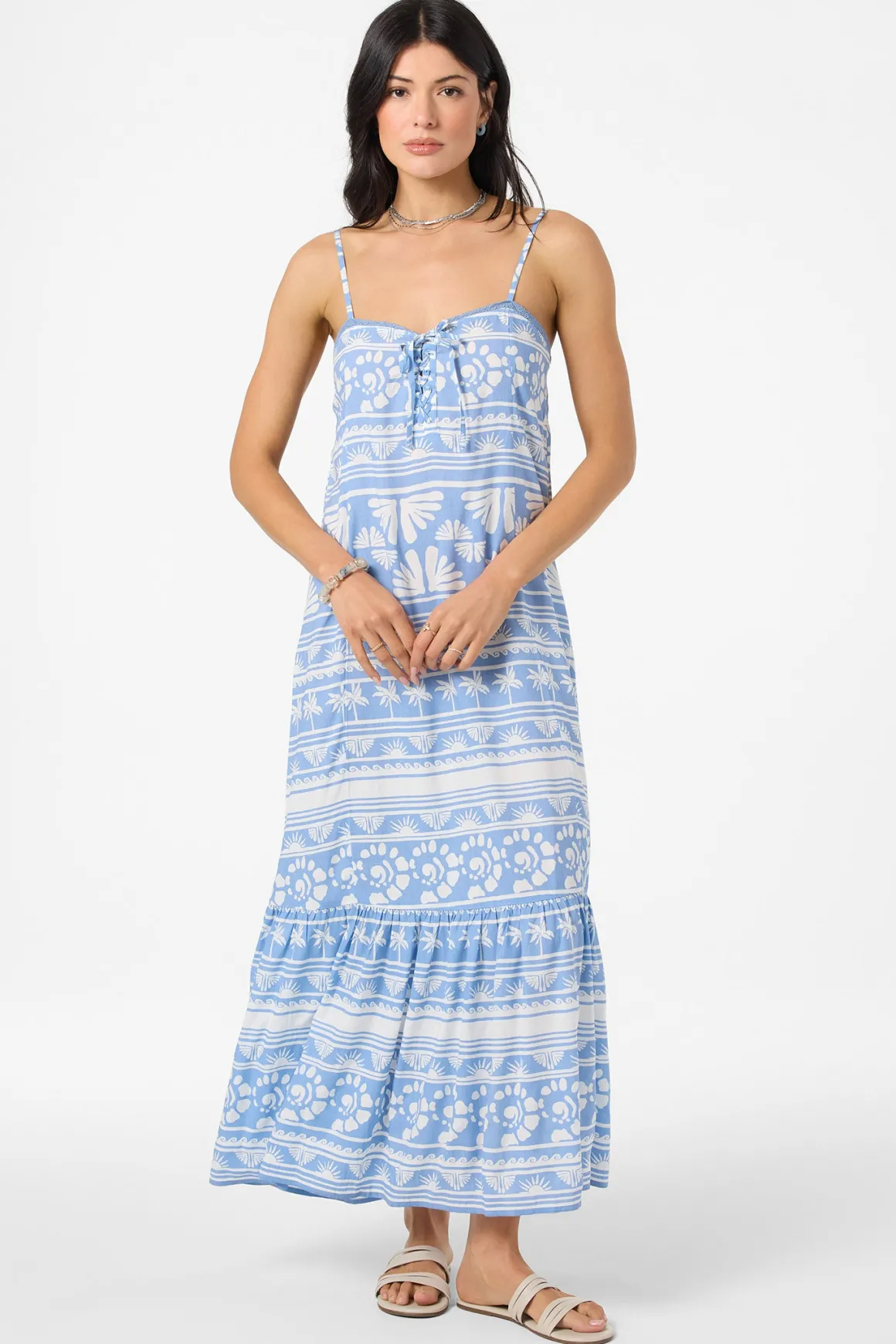 Tasmin Abstract Dress Midi Dress - Azurine | O'Neill