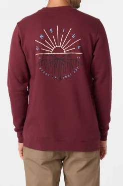 Timeout Crew Crew Neck Fleece - Burgundy | O'Neill