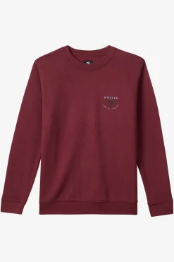 Timeout Crew Crew Neck Fleece - Burgundy | O'Neill