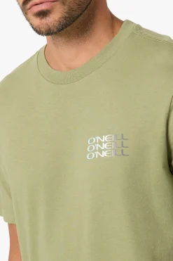 Triple Stack Classic Tee Standard Fit Tee - Oil Green | O'Neill