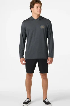 TRVLR Upf Hooded Ls - Blaze Long Sleeve Pullover - Hthr Blk 2 | O'Neill