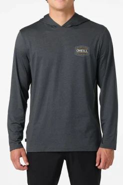 TRVLR Upf Hooded Ls - Blaze Long Sleeve Pullover - Hthr Blk 2 | O'Neill