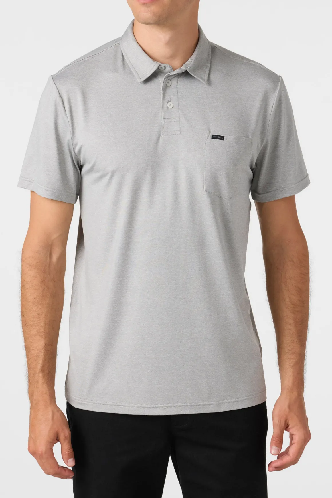 TRVLR Upf Polo Standard Fit Polo - Heather Grey | O'Neill