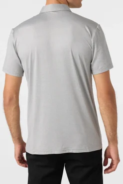 TRVLR Upf Polo Standard Fit Polo - Heather Grey | O'Neill