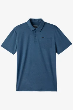 TRVLR Upf Polo Standard Fit Polo - Navy Heather | O'Neill