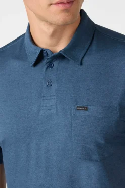 TRVLR Upf Polo Standard Fit Polo - Navy Heather | O'Neill