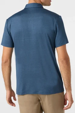 TRVLR Upf Polo Standard Fit Polo - Navy Heather | O'Neill