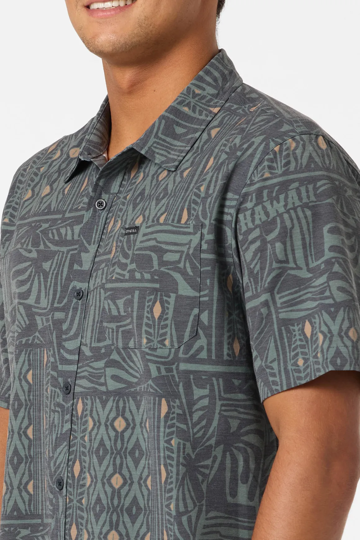 TRVLR Upf Traverse Hawaii Shirt - Dark Olive | O'Neill