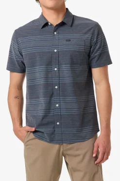 TRVLR Upf Traverse Stripe Standard Fit Shirt - Black | O'Neill