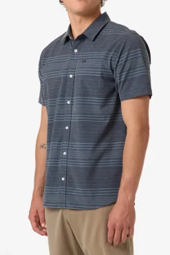 TRVLR Upf Traverse Stripe Standard Fit Shirt - Black | O'Neill