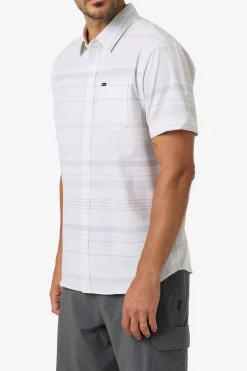 TRVLR Upf Traverse Stripe Standard Standard Fit Shirt - Natural 2 | O'Neill