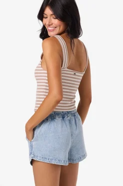 Vanessa Stripe Sleeveless Top - Simply Taupe | O'Neill