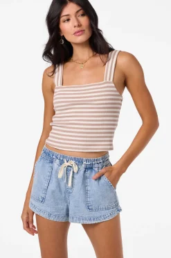 Vanessa Stripe Sleeveless Top - Simply Taupe | O'Neill