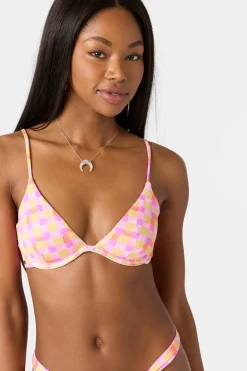 Windsor Plaid Honopu Bra Top - Sachet Pink | O'Neill
