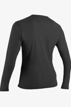 Women's Basic 50+ Long Sleeve Sun Shirt - Black | O'Neill