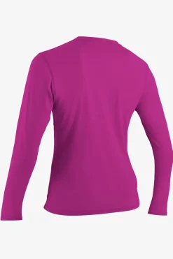 Women's Basic 50+ Long Sleeve Sun Shirt - Fox Pink | O'Neill