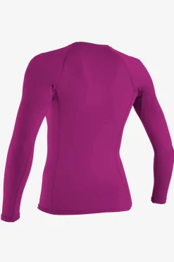 Women's Basic 50+ Long Sleeve Rashguard - Fox Pink | O'Neill