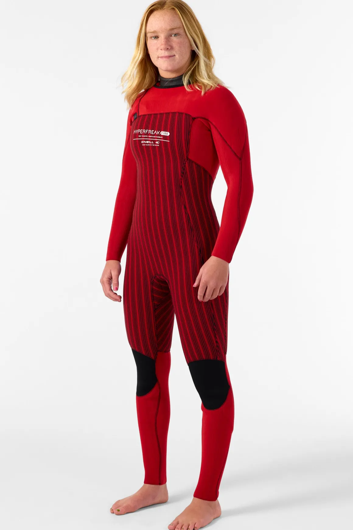 Women's Hyperfreak Fire 4/3MM+ Chest Zip Full Wetsuit - Blk/blk | O'Neill