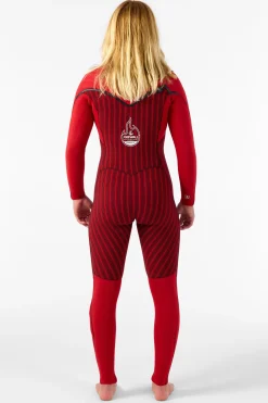 Women's Hyperfreak Fire 4/3MM+ Chest Zip Full Wetsuit - Blk/blk | O'Neill