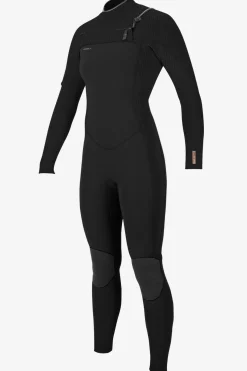Women's Hyperfreak 4/3+MM Chest Zip Full - Black/black | O'Neill