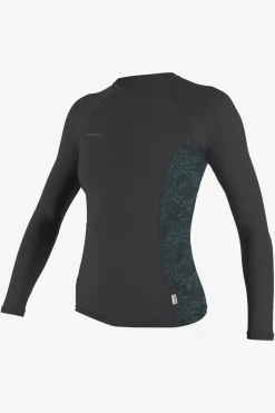 Women's Hyperfreak Skins Long Sleeve Rash Guard - Steel/isla | O'Neill