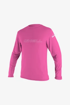 Youth Basic Skins 50+ Long Sleeve Sun Shirt - Fox Pink | O'Neill
