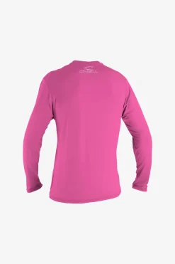 Youth Basic Skins 50+ Long Sleeve Sun Shirt - Fox Pink | O'Neill